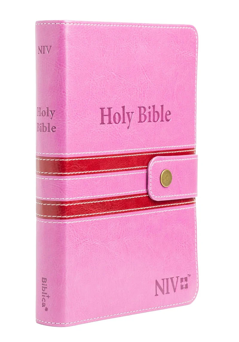 BA Bibles – Holy bible NIV (pink with a button)